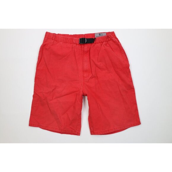 Vintage 90s Streetwear Mens Medium Faded Stonewash Belted Trekking Shorts Cotton - Picture 1 of 14